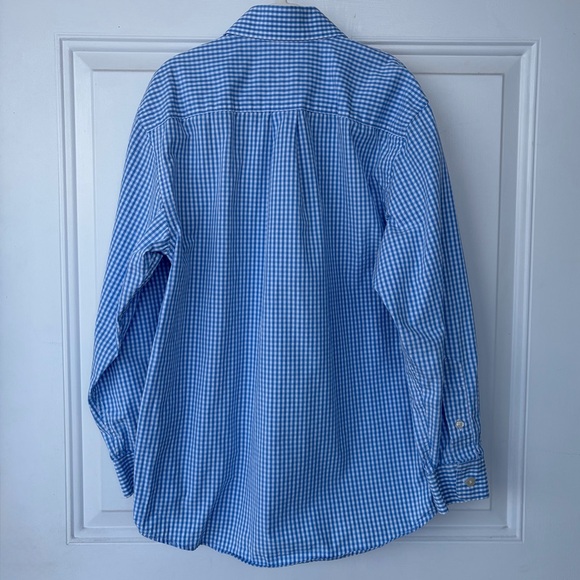 •Vineyard Vines• Boys Blue Gingham Button Down Whale Shirt - Size 8-10 - Picture 4 of 7
